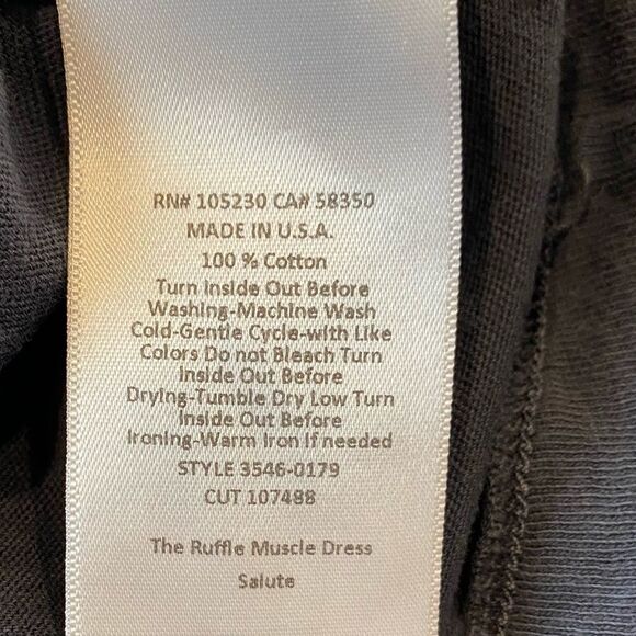 CURRENT/ELLIOTT The Ruffle Muscle Cotton Shift Dress Size 2/ Medium - Picture 7 of 7